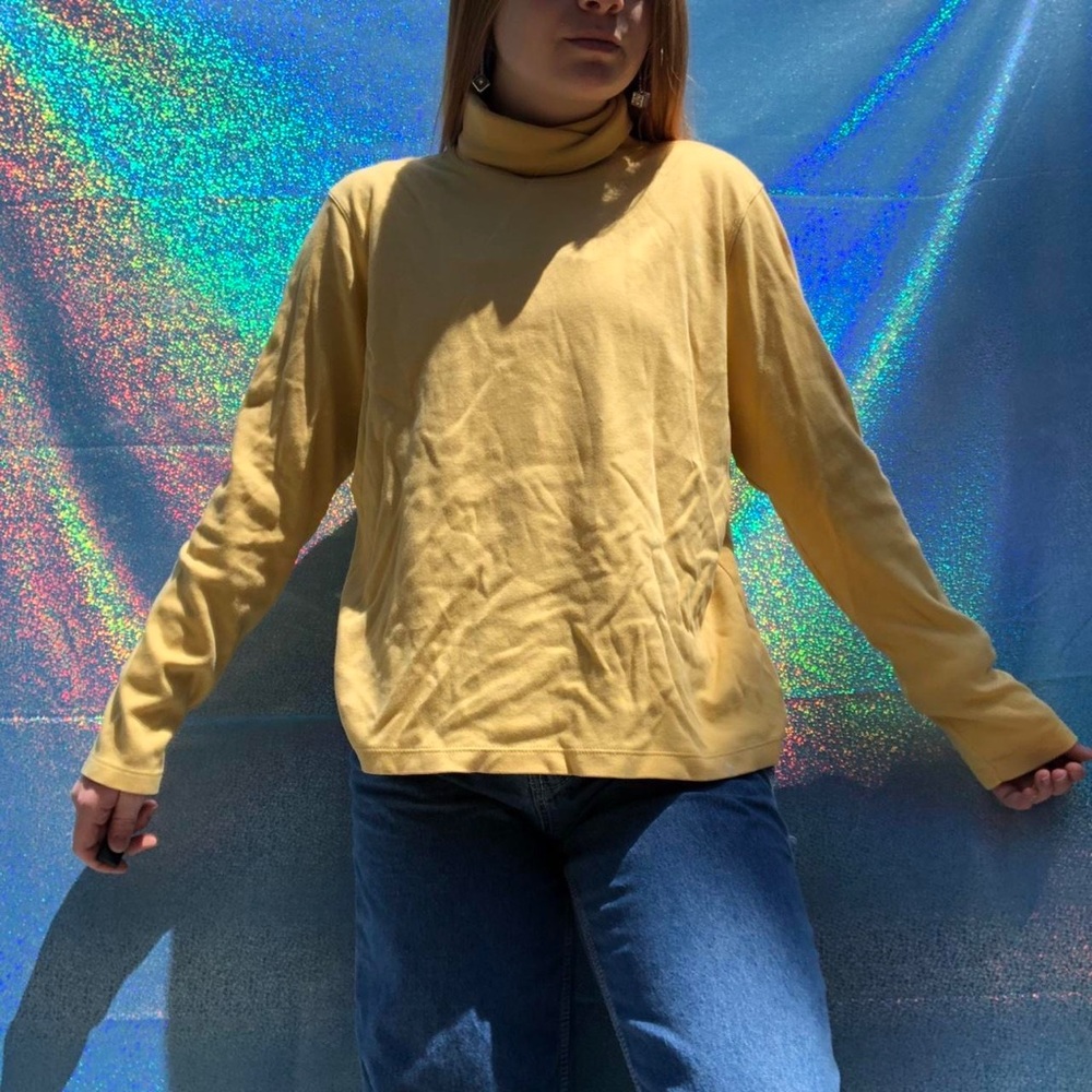 Super cute yellow turtleneck from white stag 🐢 💛